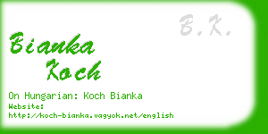 bianka koch business card